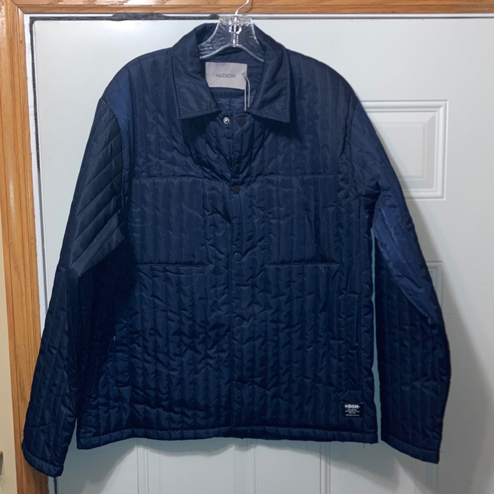 Hudson Jeans Men's Dark Navy Quilted Jacket‎ L NWT